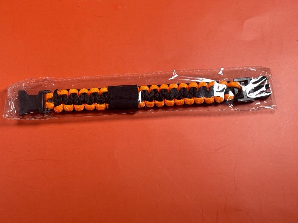 Loot Crate March 2015 Covert Spy Orange Black Survival Paracord Bracelet New